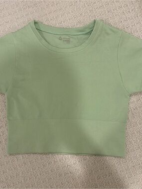 aerie Mint Green Ribbed Hem Crop Top